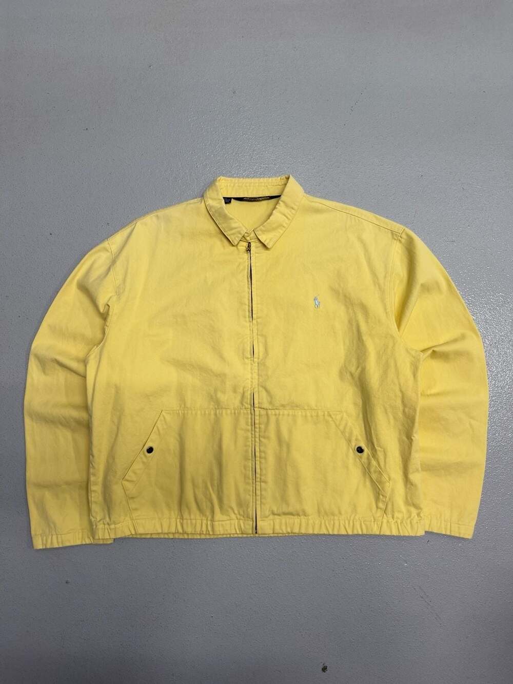 Vintage 80s Polo by Ralph Lauren Yellow Cotton Full Zip Jacket